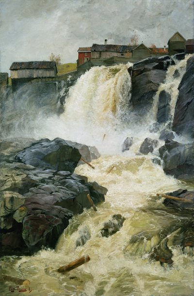 Chutes de Haug, Modum - Fritz Thaulow