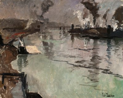 Cheminées le long de la rivière - Frits Thaulow