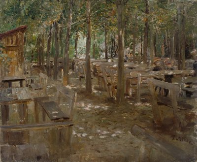 Ancien café en plein air - Fritz von Uhde