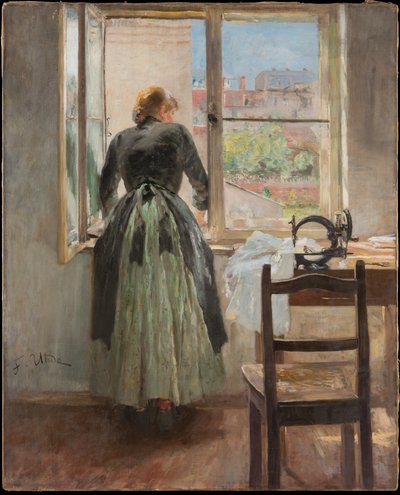 Près de la fenêtre - Fritz von Uhde
