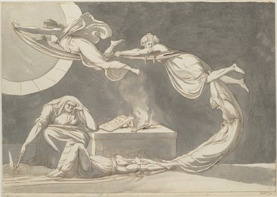 Scène de conjuration avec une sorcière à l