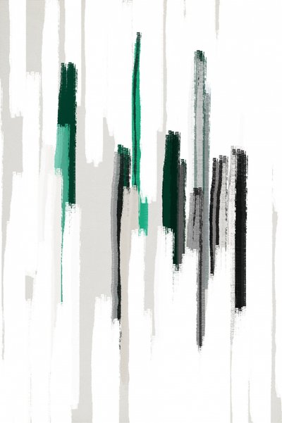 Coups de pinceau verts verticaux - Fun Qui