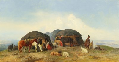 Bergers de bétail au repos dans le Caucase du Nord, 1874 - Fyodor Ilyich Baykov