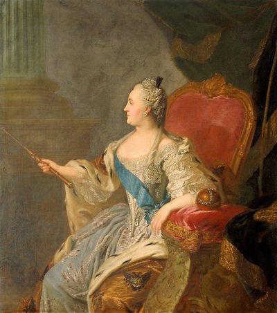 Russe : "Portrait de Catherine II" Portrait de Catherine II - Fyodor Rokotov