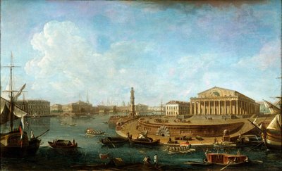 Bourse et amirauté vues de la forteresse Pierre et Paul, Saint-Pétersbourg, 1810 - Fyodor Yakovlevich Alexeev