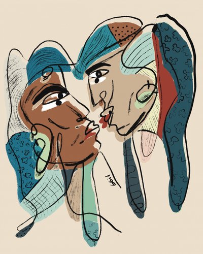 « Le baiser des amoureux » (abstrait) - GIovanna Gil Alves