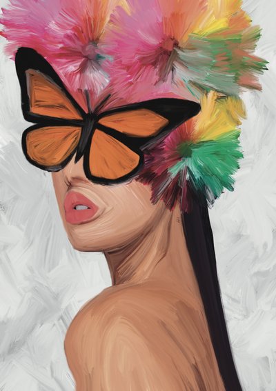 La femme papillon aux couleurs chatoyantes - GIovanna Gil Alves