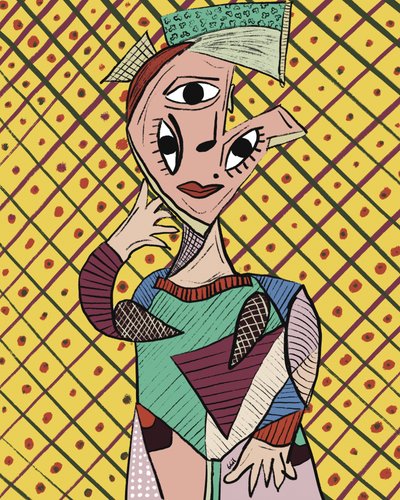 Portrait cubiste plein de vie - GIovanna Gil Alves