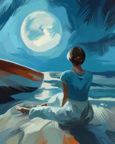 Une femme au clair de lune - GIovanna Gil Alves