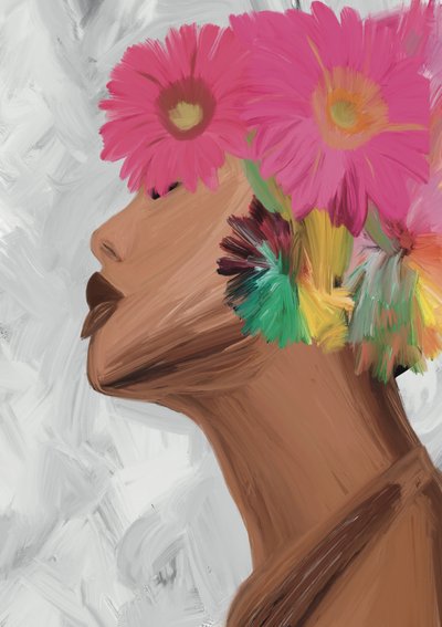 Femme aux fleurs éclatantes - GIovanna Gil Alves