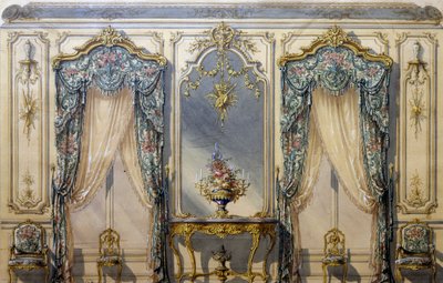 Conception de décor de style Rococo pour salon - G. Felix Lenoir