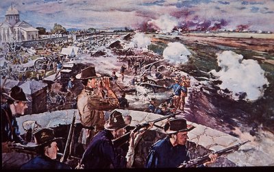 Guerre hispano-américaine 1898, artillerie américaine en action aux Philippines - G. W. Peters