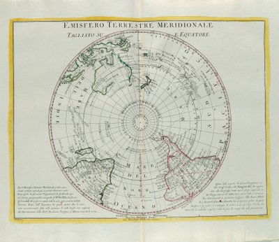 Hémisphère sud de la Terre coupé à l