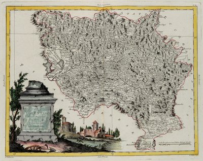 Territoire de Florence, gravure de G. Zuliani tirée du Tome II du "Newest Atlas" publié à Venise en 1783 par Antonio Zatta, Collection Privée - G. Zuliani