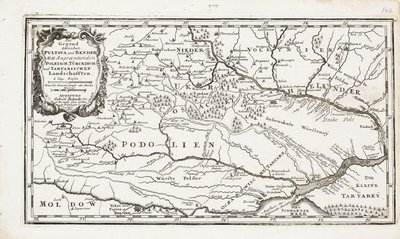 Carte montrant à la fois Poltava et Bender - Gabriel Bodenehr the Elder