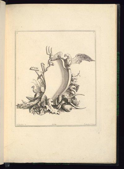 Conception pour une Cartouche Représentant le Jardin - Gabriel Huquier