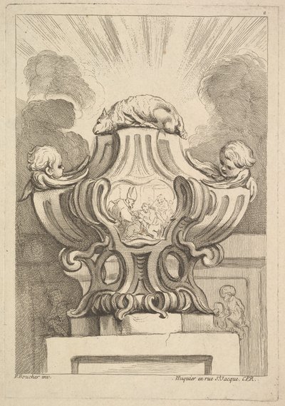 Conception pour une urne, 1725-72 - Gabriel Huquier