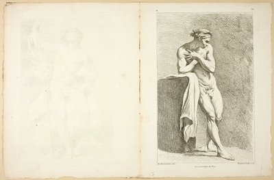 Figure (recto et verso), du Premier livre de figures d’Académies gravées en Partie par les Professeurs de l’Académie Royale - Gabriel Huquier