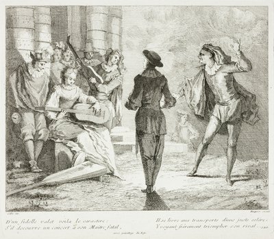 Plate from Livre de Scenes Comiques - Gabriel Huquier