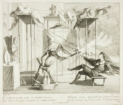 Plate from Livre de Scènes Comiques - Gabriel Huquier