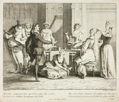 Plate from Livre de Scènes Comiques - Gabriel Huquier