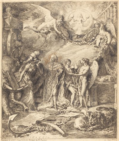 Allégorie sur le mariage du Comte de Provence - Gabriel Jacques de Saint Aubin