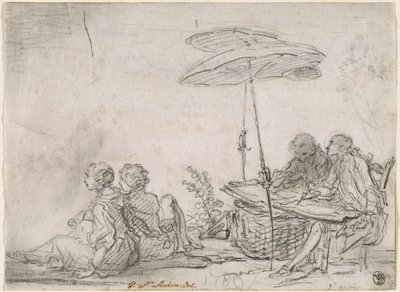 Dessinateurs en Plein Air - Gabriel Jacques de Saint Aubin