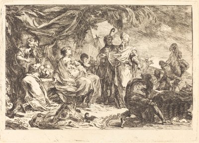 Laban cherchant ses dieux - Gabriel Jacques de Saint Aubin