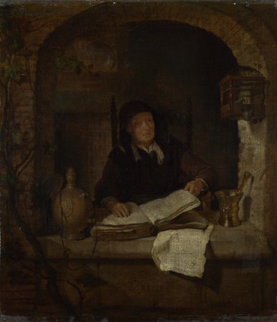 Une vieille femme avec un livre, vers 1660 - Gabriel Metsu