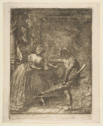 Le Théâtre Italien - Gabriel de Saint Aubin