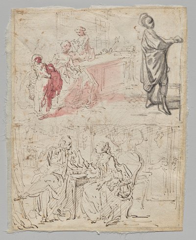 Scène de Théâtre (recto) - Gabriel de Saint Aubin
