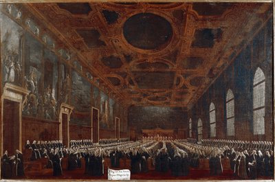 Première audience du Doge de Venise devant le Grand Conseil - Gabriele Bella