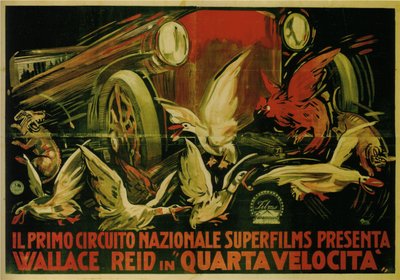 Wallace Reid dans le film Double Speed, 1920 - Gabriele Galantara