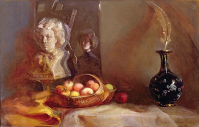 Nature morte avec pommes et buste de Beethoven - Gail Schulman