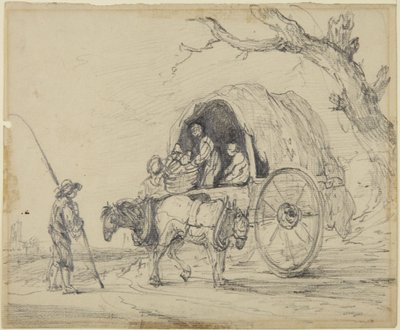 Garçon, chevaux et une charrette - Gainsborough Dupont