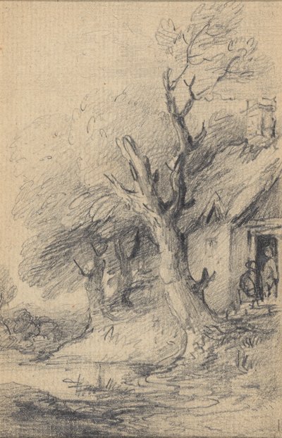 Cottage et arbres - Gainsborough Dupont