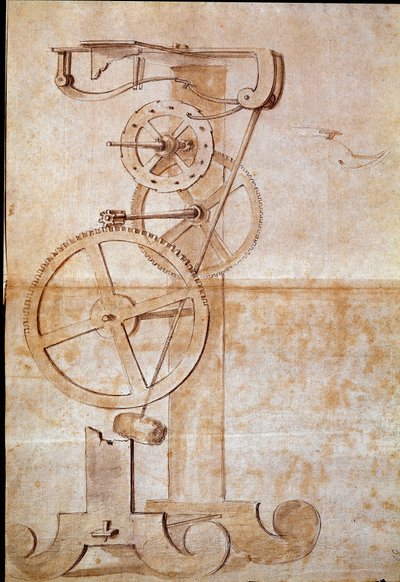 Horloge à pendule étudiée par l