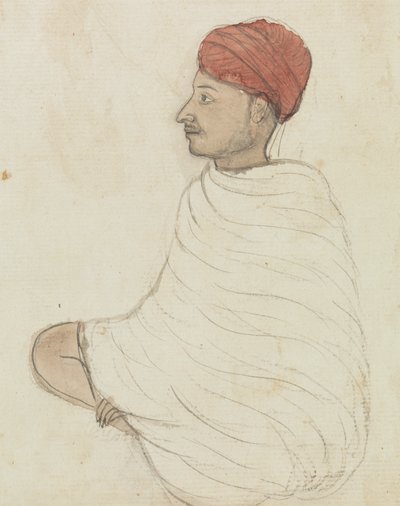 Homme au turban rouge - Gangaram Chintaman Tambat