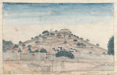 Vue de Parbati, une colline près de Poona occupée par des temples fréquentés par le Peshwa - Gangaram Chintaman Tambat