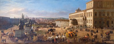 Vue de Rome depuis la place du Quirinal - Gaspar van (1653 1736) Wittel