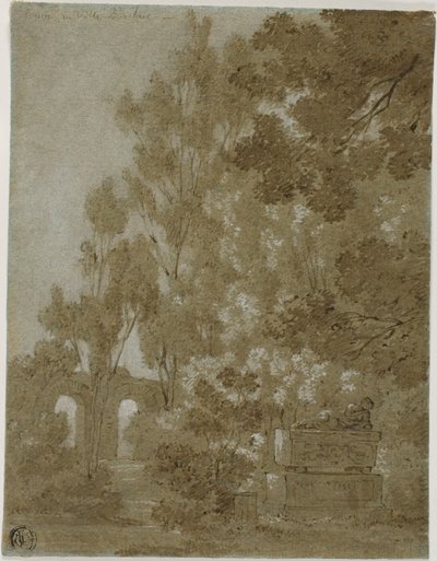 Vue des arcs en ruine et du tombeau de la Villa Borghèse - Gaspard Dughet