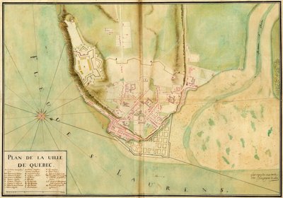 Gaspard-Joseph Chaussegros de Lery, Plan de la ville de Quebec, 1727 - Gaspard Joseph Chaussegros de Léry