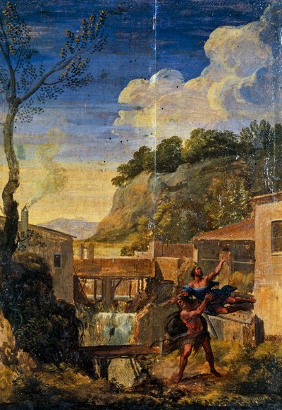 Paysage avec Hercule et Antée - Gaspard Poussin (school of) Dughet