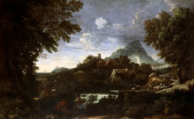 Paysage avec Rinaldo et Armida (Erminia et Tancredi) - Gaspard Poussin Dughet