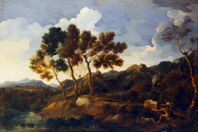 Paysage avec chasseurs vers 1636-39 - Gaspard Poussin Dughet