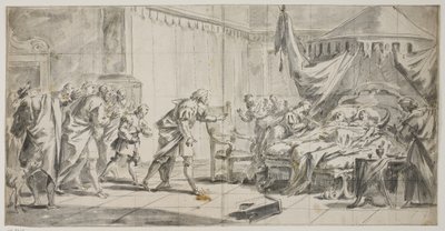 Un couple allongé dans un lit tandis que d