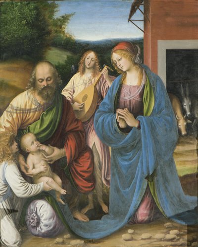 Détail de la Nativité et de la Dernière Cène, Polyptyque, 1511 (détail) - Gaudenzio Ferrari