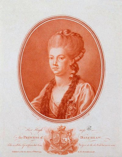 Portrait de la princesse Yekaterina Romanovna Vorontsova-Dashkova 1743-1810 - Gavriil Ivanovich Skorodumov