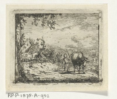Paysage avec putto et vache - Geerlig Grijpmoed