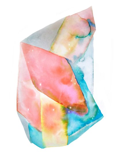 Aquarelle abstraite aux couleurs vives - Gemma Bardot